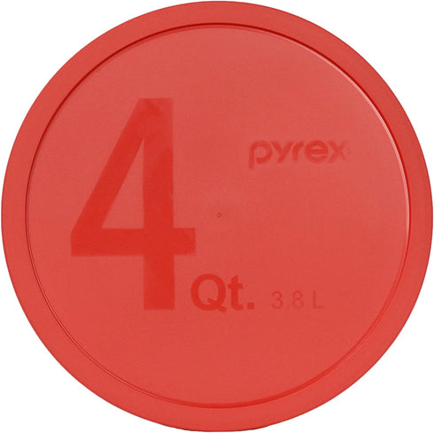 Pyrex Bundle - 4 Items: 322-PC Green, 323-PC Orange, 325-PC Blue, 326-PC Red Lids for Pyrex Mixing Bowls (Not Sculpted)
